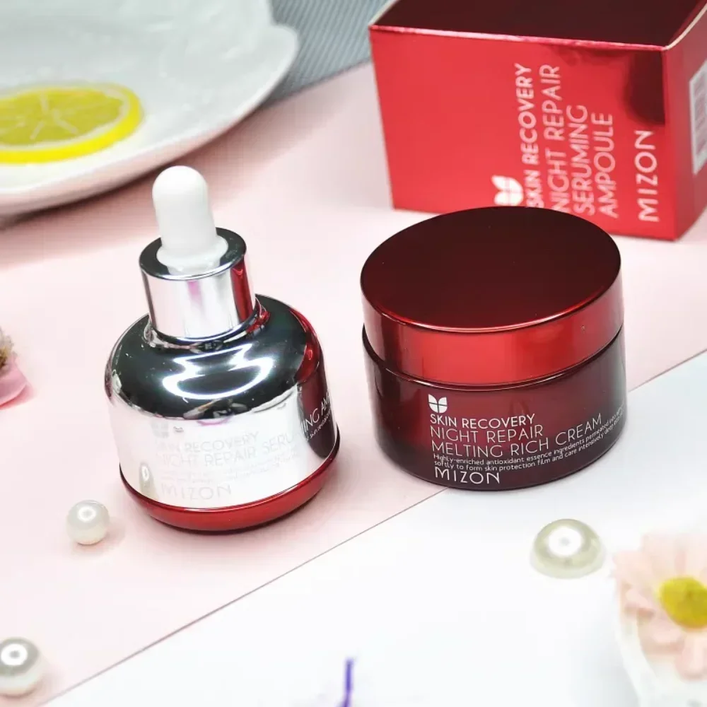 Luxury Skincare Serum - 韓国 Mizon スキンリカバリーナイトリペアメルティングリッチエッセンスクリーム高級アンチエイジングフェイスリフティング引き締め明るく顔のスキンケア