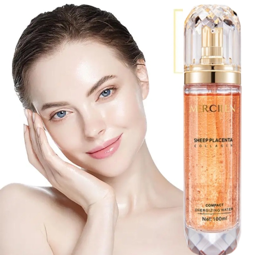 Luxury Skincare Serum - 羊プラセンタ若返りエナジースキンエッセンス-コラーゲンリフトスムースリンクルフェイシャルセラム-ブライト＆テンダーエッセンスラグジュアリースキンケア